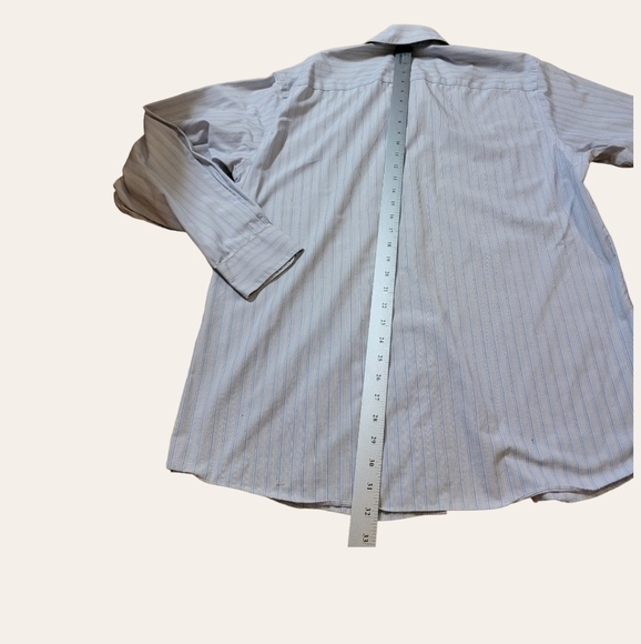 VAN Heusen Mens size 16 - 16½ 34/35 slim fit blue stripes. T54 - Picture 6 of 8